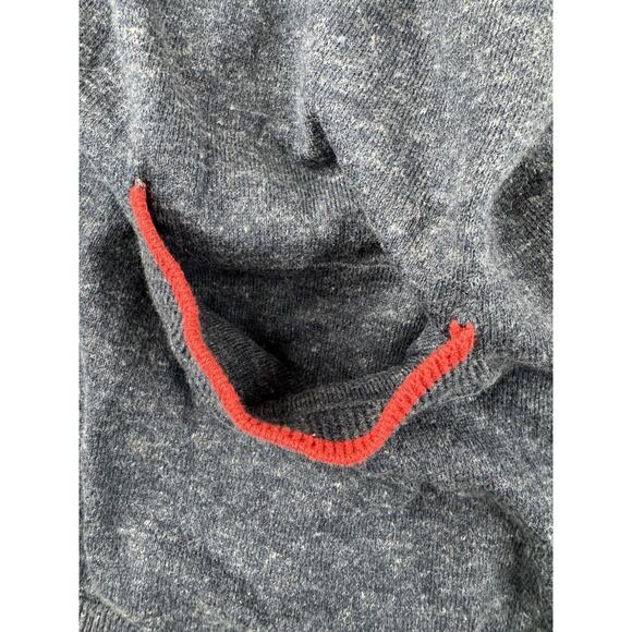 GAP Men’s Cotton Cardigan Sweater Size M Blue Red Trim Preppy Classic Academic - Picture 6 of 10